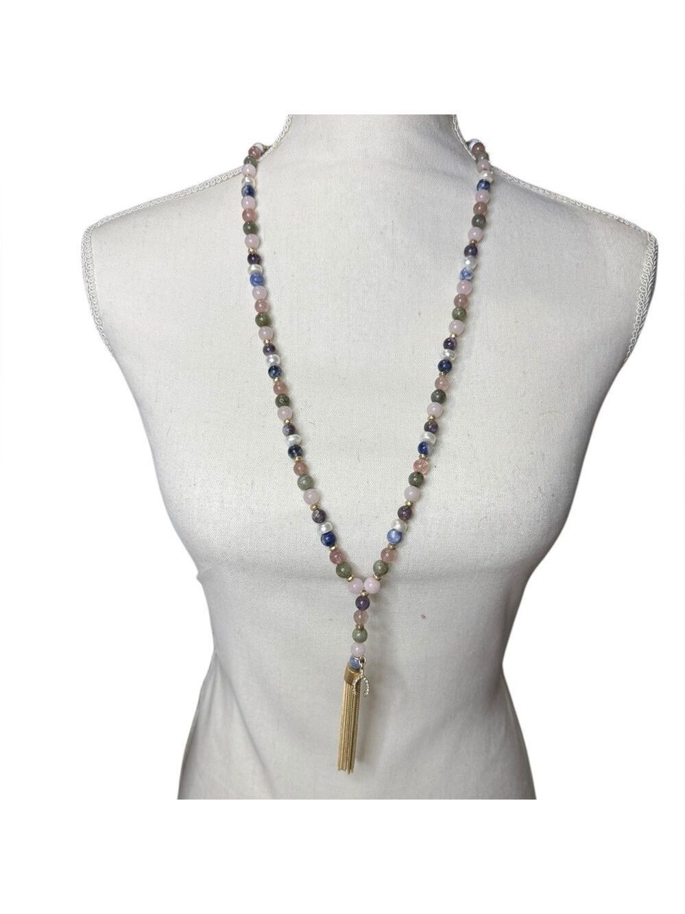 White House Black Market Recharge Semi Precious Collection Stone Bead Necklace